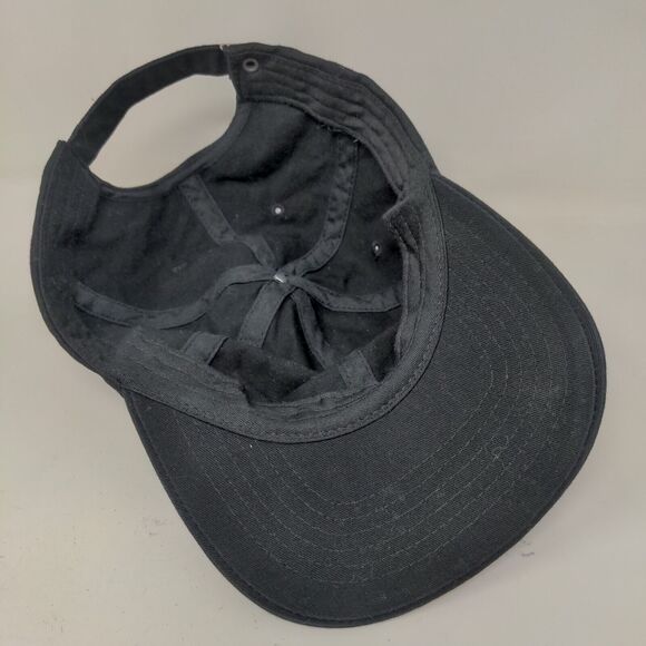 Unbranded Men's Slideback Hat Black Adjustable Blank Vent Holes - Picture 6 of 6